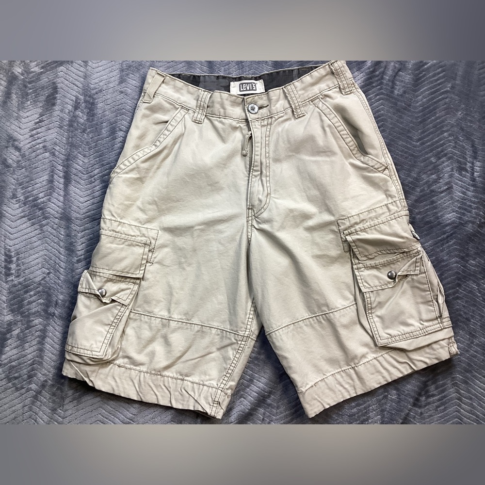 Mens 2007 Levi’s Squad Cargo Shorts Khaki 30